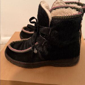Penelope Chilvers 37 black pony hair boot